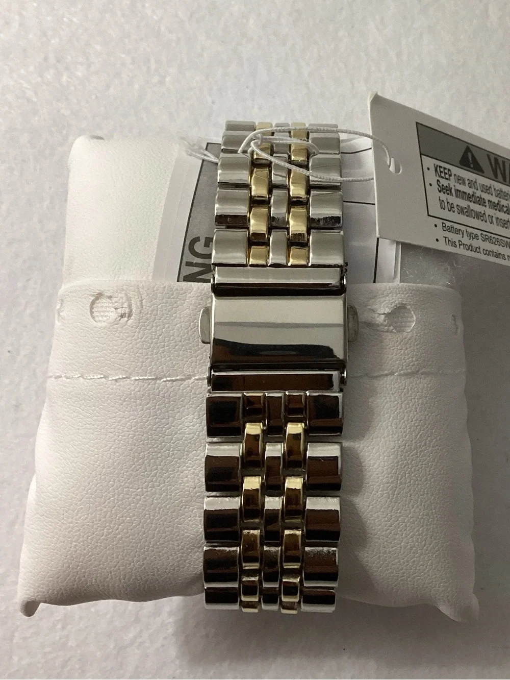 Steve Madden Coin Edge Two Tone Alloy Metal Watch 44mm